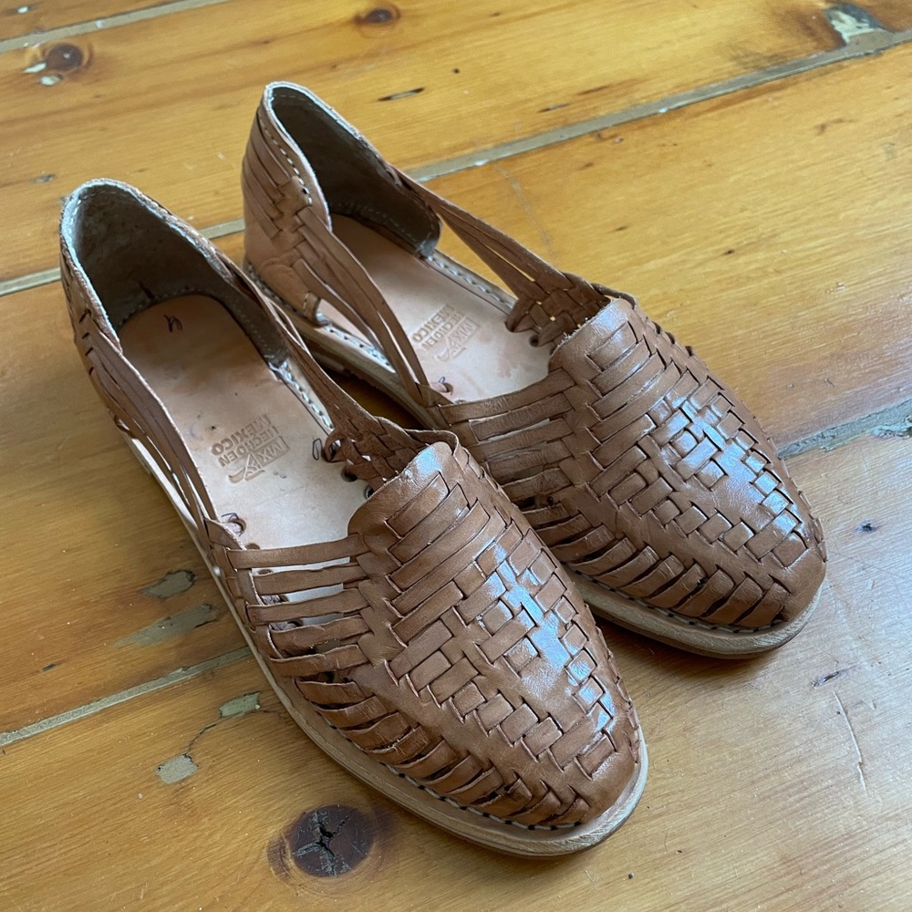 Brown Leather Women Sandals